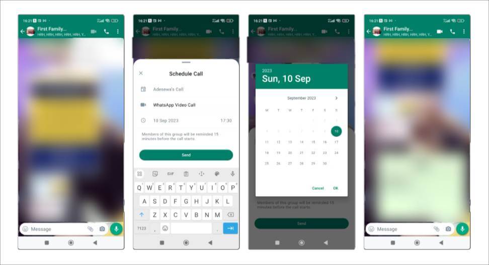 How to schedule WhatsApp group video call